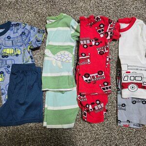 Lot of 4 sets of short sleeve/shorts pajamas